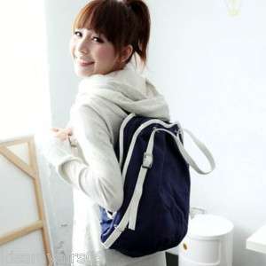 Women Fashion 2 Way Canvas Backpack Handbag Purse  