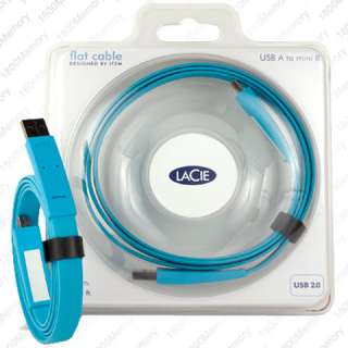 Package includes LaCie USB A to Mini B Flat Cable 24 adhesive labels