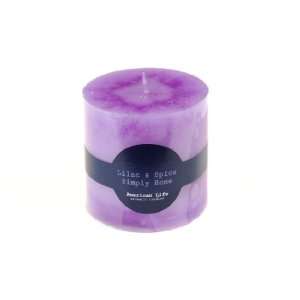  Artwedding Lilac Scented Pillar Candle (Set of 2),Purple 