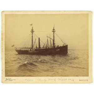  Sandy Hook light ship,No 51,Ship,c1900,water,ocean,wave 