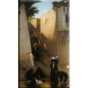 Femmes Fellahs au Lavoir, Caire 9x16 Streched Canvas Art 