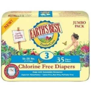   Earths Best TenderCare Chlorine Free Diapers Size 3 