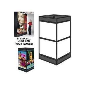 Square Kiosk Display Light Boxes   Vertical Setup 120 x 43 