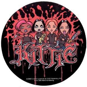  Kittie   Round Cartoon Group Shot with Logo   Sticker 