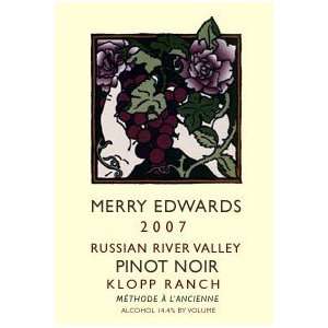  Merry Edwards Pinot Noir Klopp Ranch 2008 750ML Grocery 