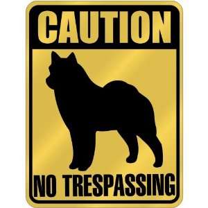   Norwegian Elkhound   No Trespassing  Parking Sign Dog