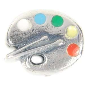 Authentic Zable Artist Palette 925 Sterling Silver with Enamel Bead 