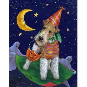  Fox Terrier Halloween Garden Flag 