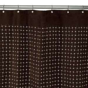  Laser Cut Shower Curtain   Brown Suede