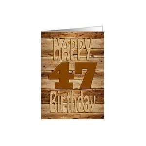    47th Birthday, Carved wood for a handyman Card Toys & Games