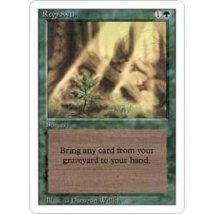   Regrowth (Magic the Gathering  Revised Uncommon) Toys & Games