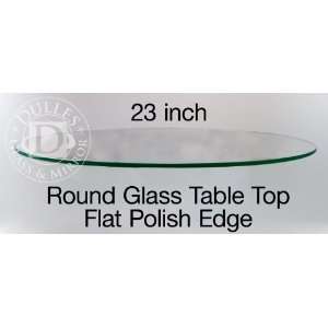 com Glass Table Top 23 Round, 1/4 Thick, Flat Edge, Tempered Glass 