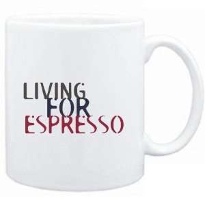    Mug White  living for Espresso  Drinks