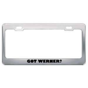  Got Werner? Boy Name Metal License Plate Frame Holder 