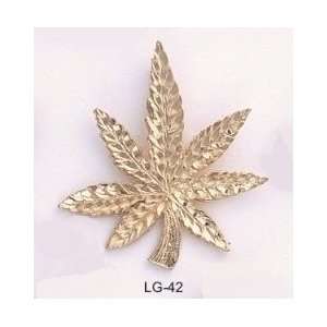 Fabulous Layered Gold Pot Leaf   Mary Jane  Marijuana Charm Pendant 