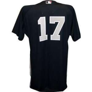  2009 Yankees Game Used Road Batting Practice Jersey (50)   Game Used 