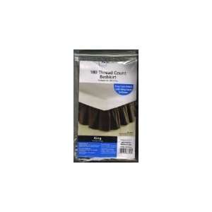  California King Size Bedskirt or Bed Ruffle Dark Brown 180 