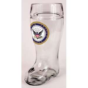 Navy Glass Beer Boot 