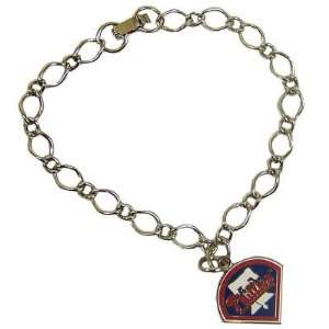  Philadelphia Phillies Official Logo Silver Charm Bracelet 