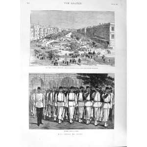   1882 EGYPT SOLDIERS GREAT SQUARE ALEXANDRIA WAR PRINT