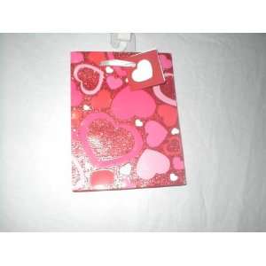  Valentine Shimmering Heart 5.5 x 4.25 Gift Bag 