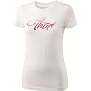  Thor MX Luna Womens Short Sleeve Fashion Shirt   White 