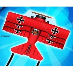    37 Inch Red Baron Flying Aces Poly Airplane Kite Toys & Games