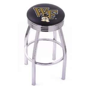 Wake Forest University 25 Single ring swivel bar stool with Chrome 