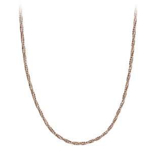  Rose Gold Plated Sterling Silver Twisted Rope Chain 