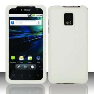  LG Optimus 2x G2X (T Mobile) White Rubber Touch Snap On 