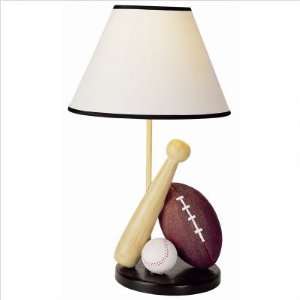   One Light Kids Multi Sport Table Lamp with Shade