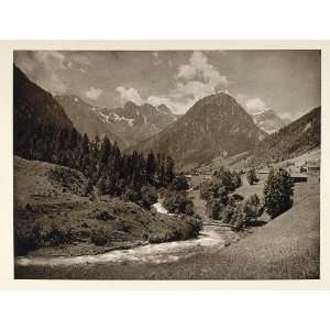  1928 Brand Austria River Mountain Landscape Hielscher 