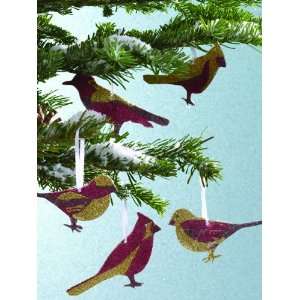   Martha Stewart Crafts Glittered Bird Ornament Kit Arts, Crafts