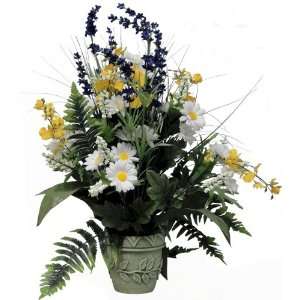   Lavender & Daisies Flower Assortment in Pot Silk Flower Arrangement