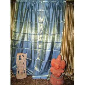   Silk Sari Saree Curtains Drapes India Decor 96