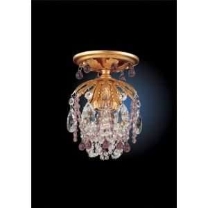  Rondelle Colored Crystal Flush Ceiling Light