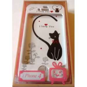   iPhone 4 Case Happymori I love You, A Lucky Black Cat 