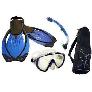 Scuba Dive Mask Fin Snorkel Snorkeling Backpack Set Package  