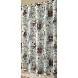 Style MS8153 BLUE Pop Art Garden Shower Curtain, 