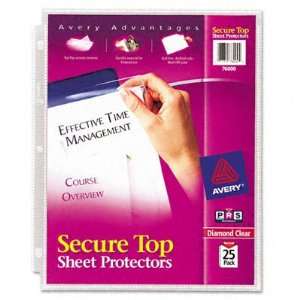   Secure Top Load Sheet Protector   Clear   AVE76000