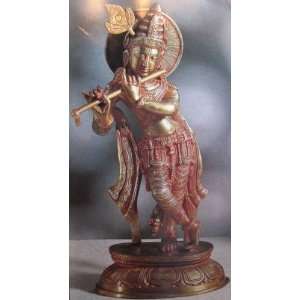  Brass Lord Krishna Statue 