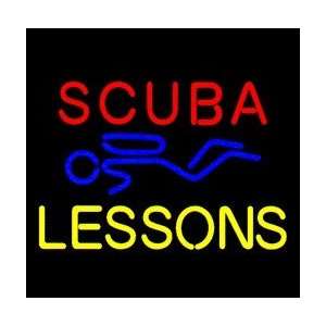  LED Neon Scuba Lessons Sign