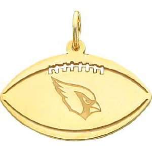  14K Gold NFL Arizona Cardinals Logo Football Charm Sports 