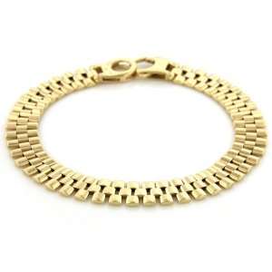  14K Yellow Gold Panther Link Bold Bracelet 8 Jewelry