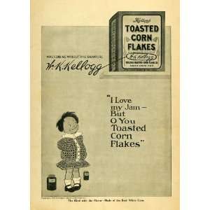  1910 Ad Kellogg Toasted Corn Flake Co Cereal Food Child 