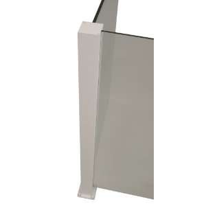  Aluminum 36 High X 2.5 Square Corner Post for 3/8 Glass Railing 