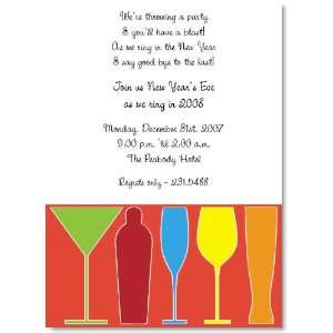  Colorful Cocktail Glasses Party Invitations Kitchen 