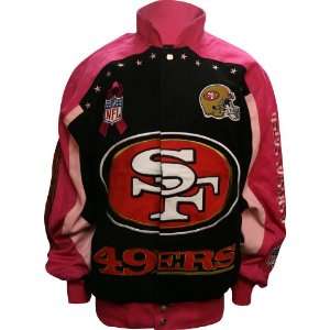  San Francisco 49ers Pink Ribbon Cotton Twill Jacket 