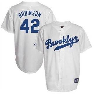 Jackie Robinson Brooklyn Dodgers Majestic White Cooperstown Replica 