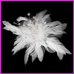  Floral Hair Fascinator with Crystals Health & Personal 
